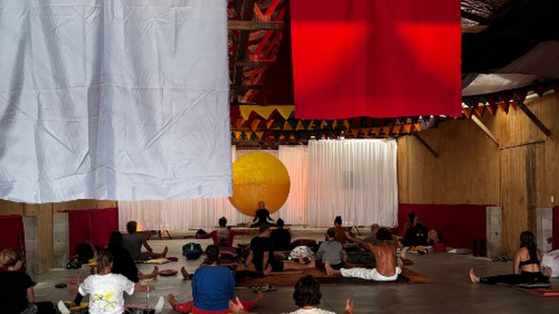 Teaching a mobility class at Morph Festival